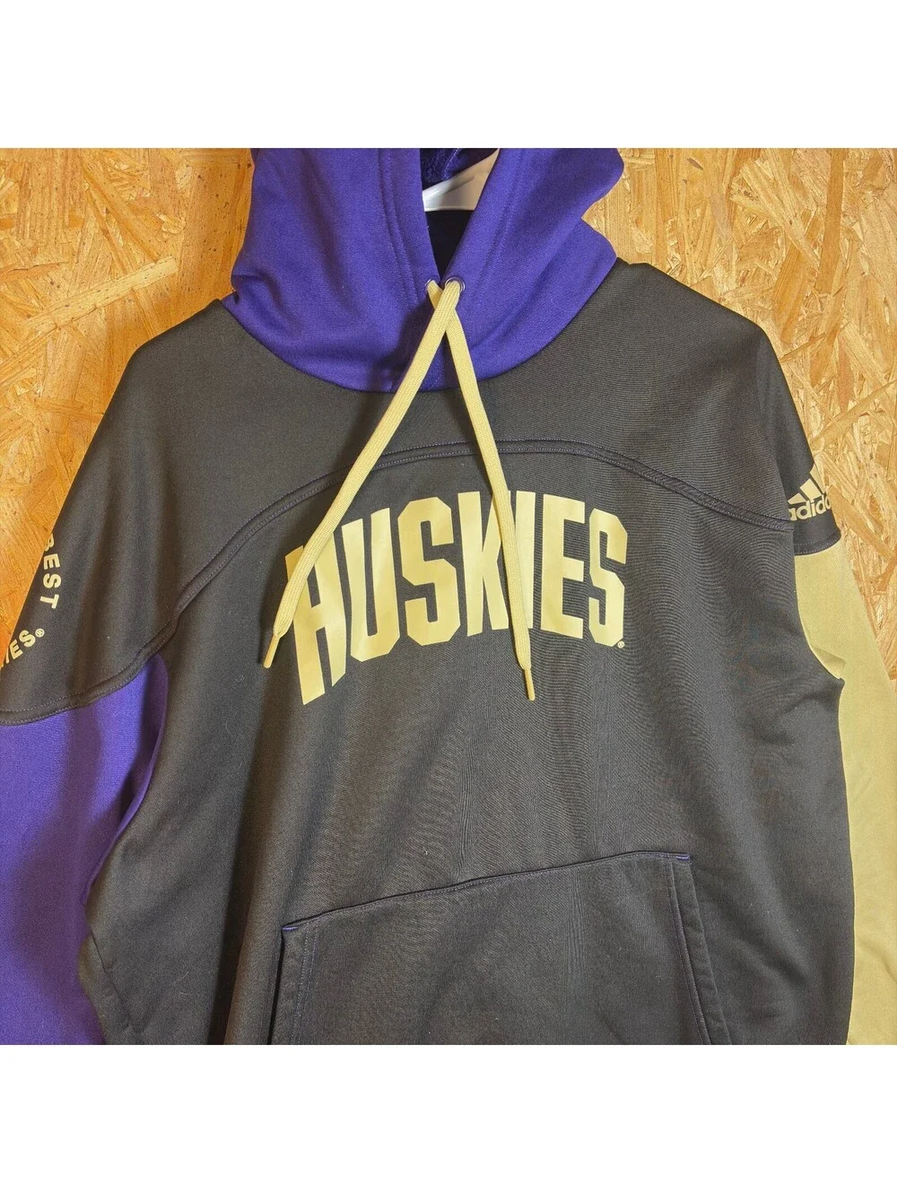 Adidas Washington Huskies Colorblock Hoodie